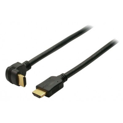 Cordon HDMI 1.4 mâle coudé mâle contacts dorés – 0m50