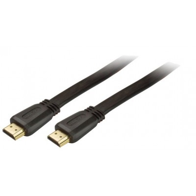 Cordon HDMI 1.4 plat mâle  mâle contacts dorés – 10m00