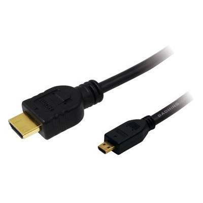 Cordon HDMI 1.4 mâle A mâle  D micro HDMI contacts dorés – 1m00