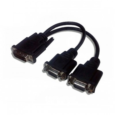 Adaptateur DVI I mâle 24+5 dual link  vers 2 VGA femelle