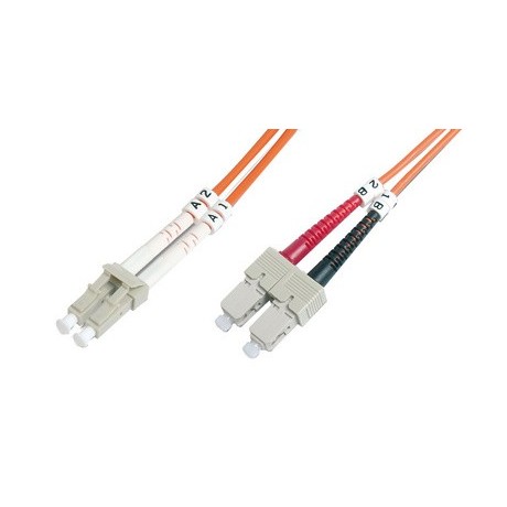 Câble Fibre Optique Duplex 62.5/125 OM1 - 3 Mètres - Connecteurs ST Vers SC - Orange - Haute Performance Réseau