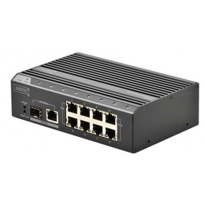 Switch industriel non manageable DIGITUS  8 ports POE  10/100Mbits/s + 2 port Gigabit combo