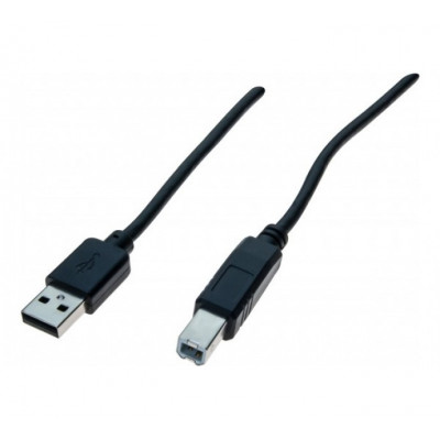 Cordon USB 2.0 A mâle / B mâle noir - 1m80