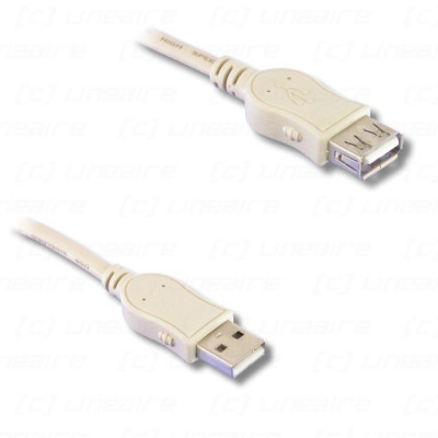 Rallonge USB 2.0 A mâle / A femelle beige - 0m50