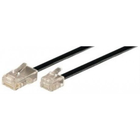 Cordon Téléphone RJ11 Valueline - 2m, Mâle Vers Mâle Noir - Extension Pour Téléphone Fixe