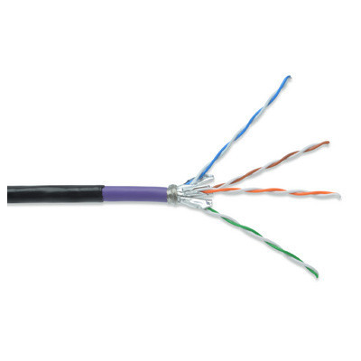 Câble monobrin catégorie 7 simplex S/FTP LSZH spécial extérieur gaine PE 1000m