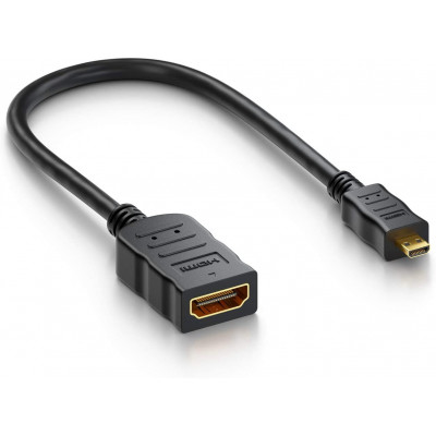 Adaptateur HDMI 1.4 femelle micro HDMI mâle cordon 0m20