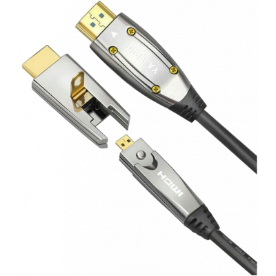 Cordon HDMI fibre optique 4K HDMI A mâle mini HDMI mâle + adaptateur - 10m00