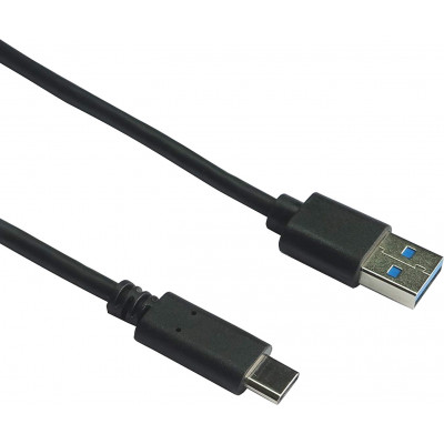 Cordon USB USB C mâle / usb A mâle noir – 1m00