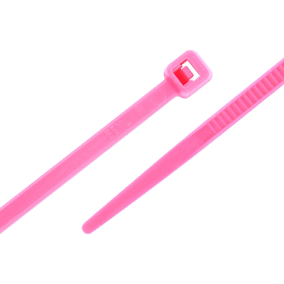Serre-câbles nylon 2.5 mm x 100 mm rose par 100 pièces